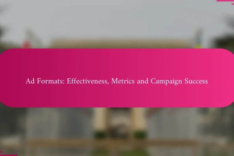广告形式：效果、指标与活动成功