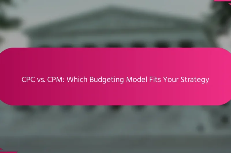 CPC vs. CPM：哪种预算模型适合您的策略